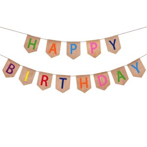 HAPPY BIRTHDAY HESSIAN BANNER