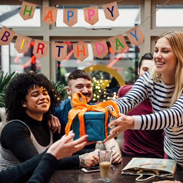 HAPPY BIRTHDAY HESSIAN BANNER - Image 4