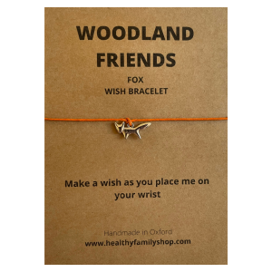 Fox Wish String Bracelet. Plastic Free Party Bag Fillers. Eco- Friendly Party Favour.