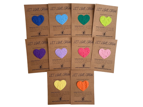 Wedding Favours. Wedding Party Gift. Eco- Friendly Party Favour. Heart Seed Paper Shapes - Image 2
