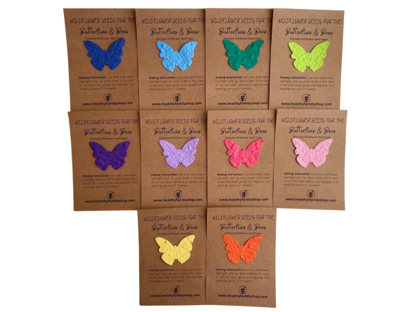 Plantable Wildflower seed paper. Butterfly Shape. Plastic Free Party Bag Fillers. Eco- Friendly Party Favour. - Image 2