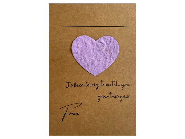 Pupil gifts. Gift for student. School Leavers. End of year class gifts. Heart Seed Paper Shapes - Image 9
