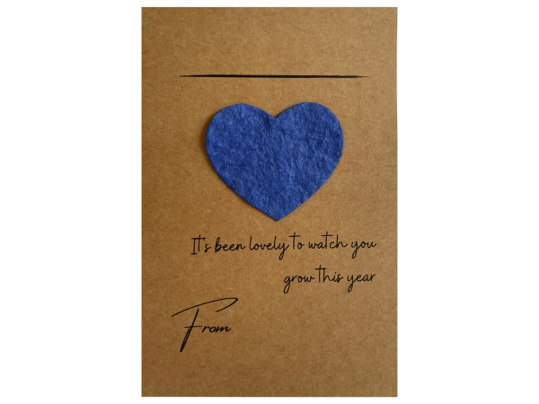 Pupil gifts. Gift for student. School Leavers. End of year class gifts. Heart Seed Paper Shapes