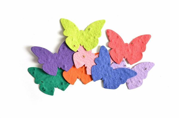 Plantable Wildflower seed paper. Butterfly Shape. Plastic Free Party Bag Fillers. Eco- Friendly Party Favour. - Image 3