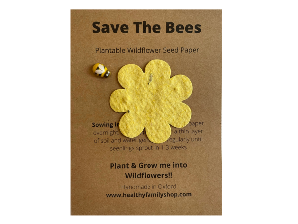Plantable Wildflower seed paper. Flower Shape. Plastic Free Party Bag Fillers. Eco- Friendly Party Favour.
