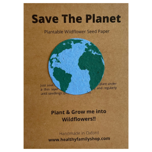 Plantable Wildflower seed paper. Earth Shape. Plastic Free Party Bag Fillers. Eco- Friendly Party Favour.