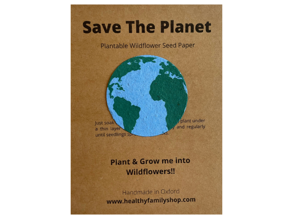 Plantable Wildflower seed paper. Earth Shape. Plastic Free Party Bag Fillers. Eco- Friendly Party Favour.