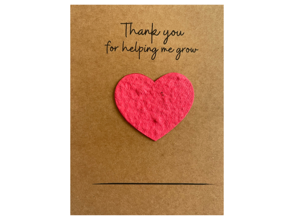 Teacher Gift. Teacher Present. Teacher Thank You Gift. End Of Year Teacher Gift. Heart Seed Paper Shapes