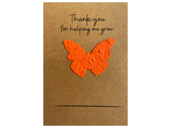 Teacher Gift. Teacher Present. Teacher Thank You Gift. End Of Year Teacher Gift. Butterfly Seed Paper Shapes