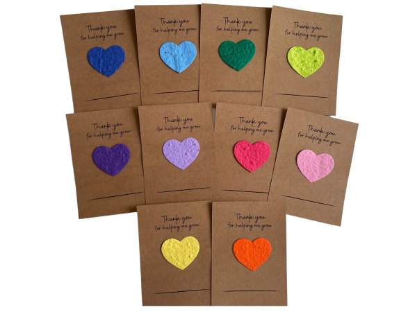 Teacher Gift. Teacher Present. Teacher Thank You Gift. End Of Year Teacher Gift. Heart Seed Paper Shapes - Image 2
