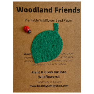Plantable Wildflower seed paper. Leaf Shape. Plastic Free Party Bag Fillers. Eco- Friendly Party Favour.