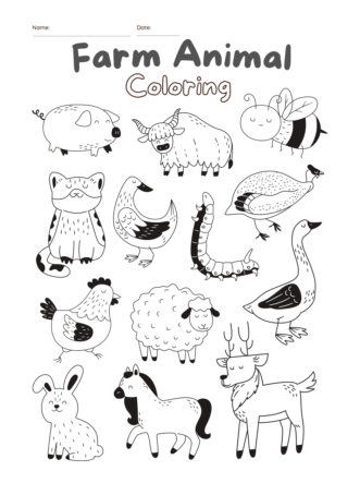 Farm Animal Coloring 2
