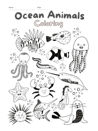 Ocean Animals Coloring