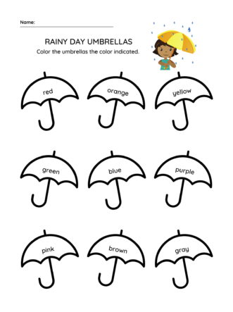 Umbrellas Coloring